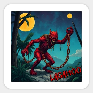 LAGAHOO / LOUP GAROU – FULL COLOUR – FETERS AND LIMERS – CARIBBEAN FOLKLORE EVENT DJ GEAR Sticker